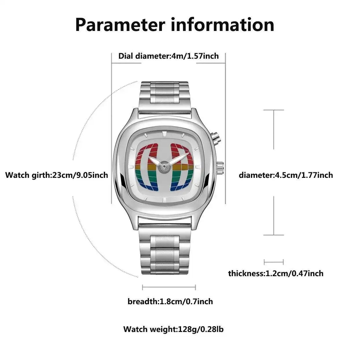 Rainbow Digital Display Watch – Premium Waterproof Analog & Digital Dual Display Niche Quartz Watch