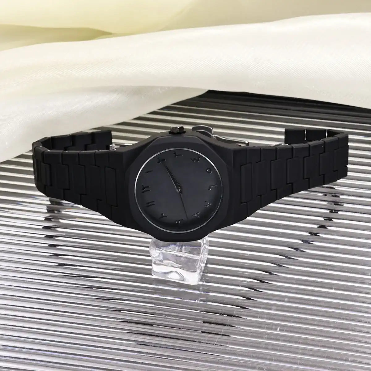 Black Knight Watch – Premium Waterproof Quartz Watch with Arabic Numerals, Fashionable Minimalist Light Luxury & Stylish Design