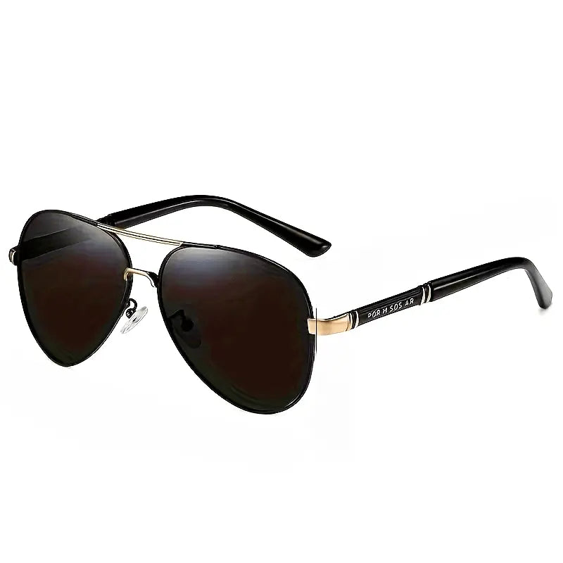 Unisex Full Rim Metal Polarized Aviator Sunglasses - Durable Frames, Anti-Glare Polycarbonate Lenses, Full UV Protection for Driving/Outdoor Use, Men's Accessories for Adults,summervibes