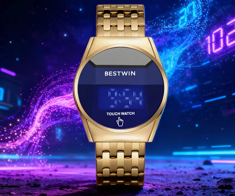 【Weeklydeals】Touchscreen Racing Sport watch Luxury Mens Racing Sport Iridescent diamond-shaped mirror surfacet WatchMultifunction Chronograph Stainless Stee! Casual Business Stvle Perfect Giftfor Him fashionable wristwatch time display