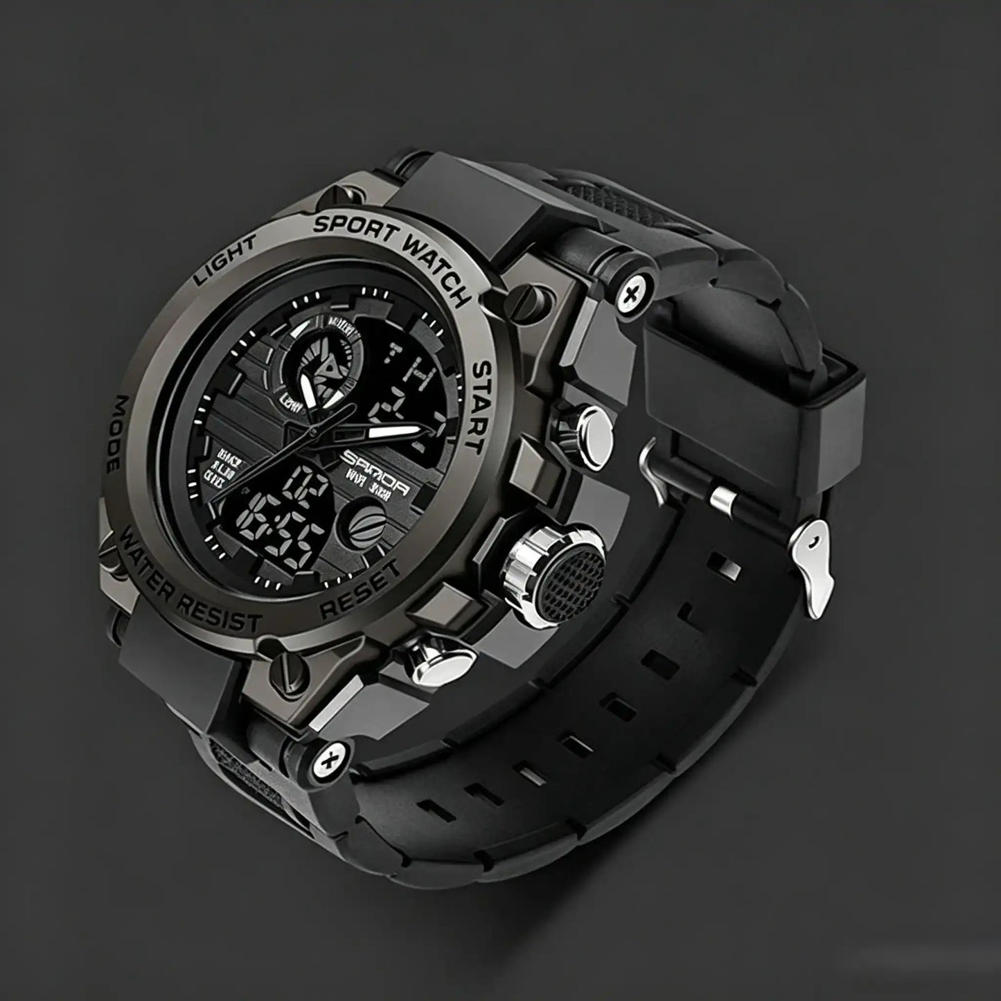 Men's Sportive Digital Watch, Fashionable Digital Watch with Luminous Dial & Alarm & Date Display Function, Waterproof Watch for Men with Box, Sporty Waterproof Watch