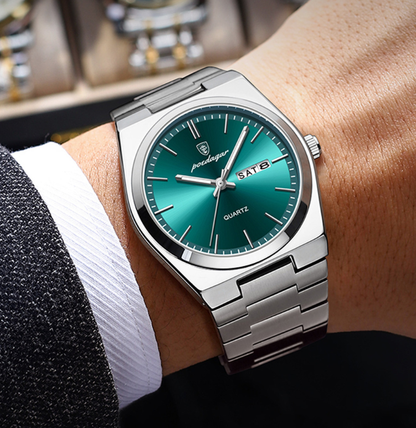 Casual Business Round Dial Analog Quartz Watch for Men, Fashion Watch for Parties and Daily Wear, Trendy Versatile & Exquisite Gift Watch