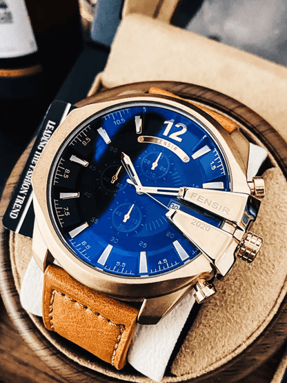 Men's Business Fashion Round Dial Analog Quartz Wristwatch, Watch for Party, Daily Clothing Decor, Trendy Exquisite Fashionable Stylish Watch for Birthday Gift with Box, Business Fashion Watches