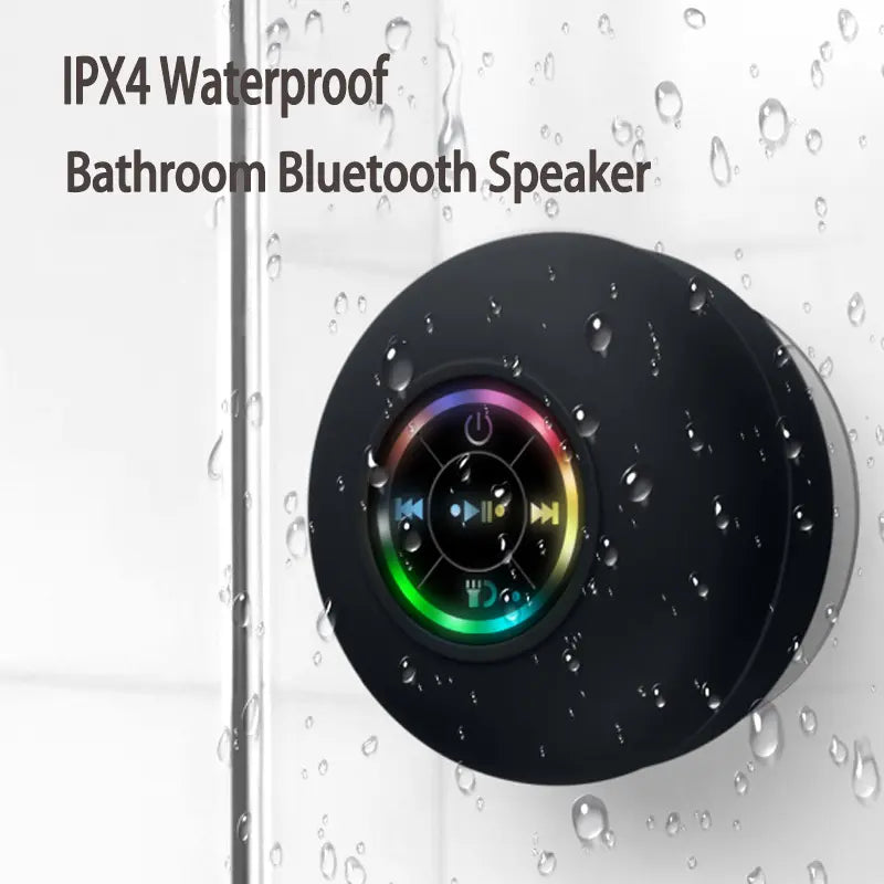 Mini Bluetooth Shower Speaker,Portable Bluetooth-compatible Speaker for Beach, Shower & HomeMini Portable Wireless Speaker.ortable Wireless Speaker with Suction Cup.Pairs Easily to Phones, Tablets, Computer.Gift for Men & Women.