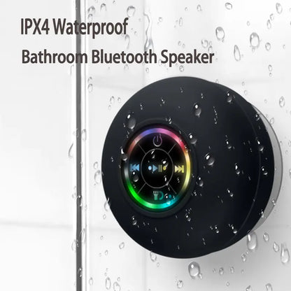 Mini Bluetooth Shower Speaker,Portable Bluetooth-compatible Speaker for Beach, Shower & HomeMini Portable Wireless Speaker.ortable Wireless Speaker with Suction Cup.Pairs Easily to Phones, Tablets, Computer.Gift for Men & Women.