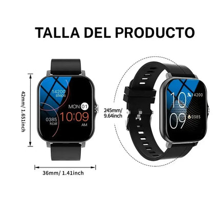 Smartwatch with Wireless Calling & Dialing, Multiple Sports Modes, App Notifications, Alarm Reminder and Music Playback, Compatible with iPhone and Android, Multifunctional Smart Watch