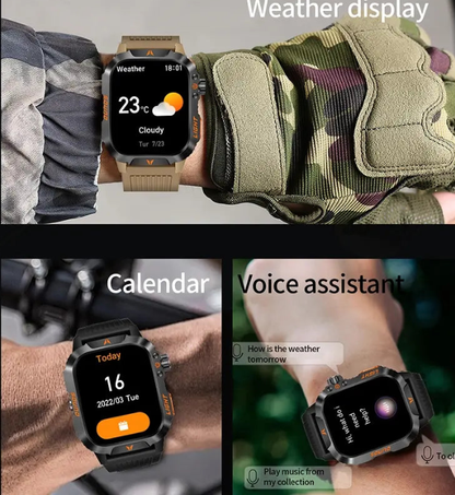 Multi-functional Smart Watch with Flashlight Compass, Fashionable Digital Watch with Heart Rate Monitoring & Sleep Tracking, Sports Watch with Multiple Sports Modes for Women & Men