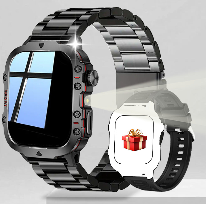 Multi-functional Smart Watch with Flashlight Compass, Fashionable Digital Watch with Heart Rate Monitoring & Sleep Tracking, Sports Watch with Multiple Sports Modes for Women & Men
