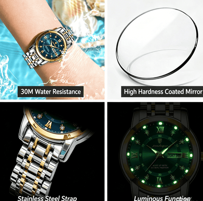 Men's Casual Business Round Dial Analog Quartz Watch, Business Fashion Watches, Fashion Daily Wear Watch with Box, Trendy Versatile Watch for Birthday Gift & Party