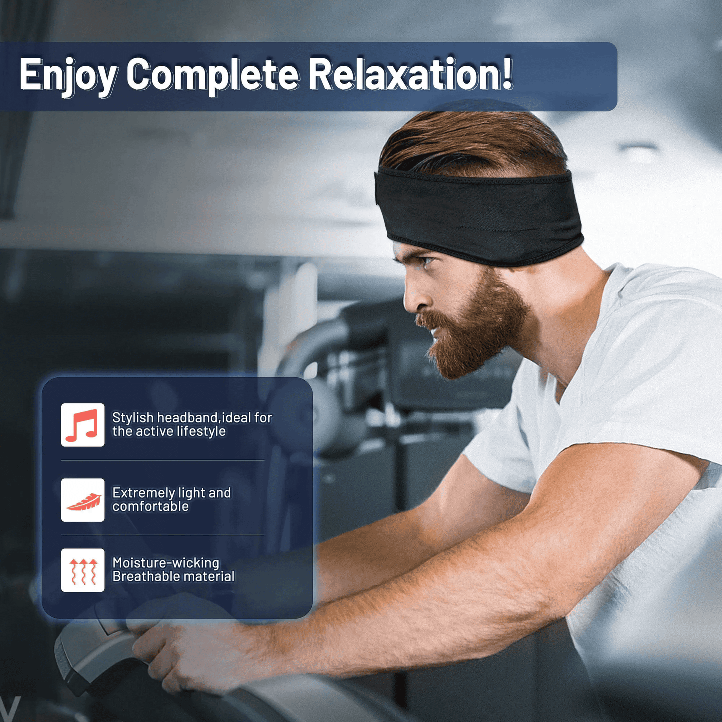 Sleep Headphones Wireless Music Headband (Upgrade),Unisex Sleep Music Eye Mask,Sleeping Headphones for Side Sleepers,Wireless Sports Headband with HD Stereo Speakers for Jogging, Sports,Travel