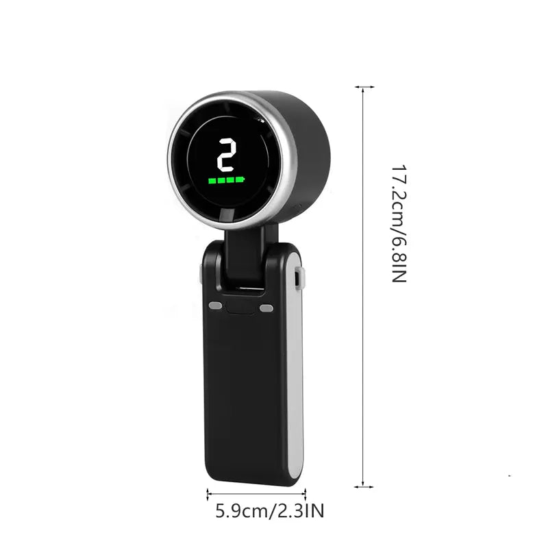 Portable Handheld Turbo Fan, 5 Gear Wind,4000mAh Battery Operated, Up to 10 Working Hours, 3 IN 1 Hand Fan Rechargeable with Air