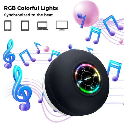 Mini Bluetooth Shower Speaker,Portable Bluetooth-compatible Speaker for Beach, Shower & HomeMini Portable Wireless Speaker.ortable Wireless Speaker with Suction Cup.Pairs Easily to Phones, Tablets, Computer.Gift for Men & Women.