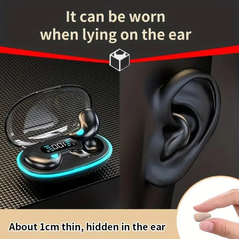 Wireless Headphones, Invisible Bluetooth-Compatible Sleeping Earbuds with Noise-Cancelling and Noise-Isolating Design, Comfortable Electronic Headset, Great Back-to-School Gift for Friends