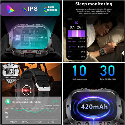 Multifunctional Smart Watch for Men & Women, Touchscreen Smartwatch Fitness Tracker With 100+ Sport Modes Pedometer & 1.96" Screen, Answer/Make Call Sports Digital Waterproof Smartwatch