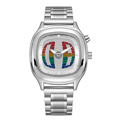 Rainbow Digital Display Watch – Premium Waterproof Analog & Digital Dual Display Niche Quartz Watch