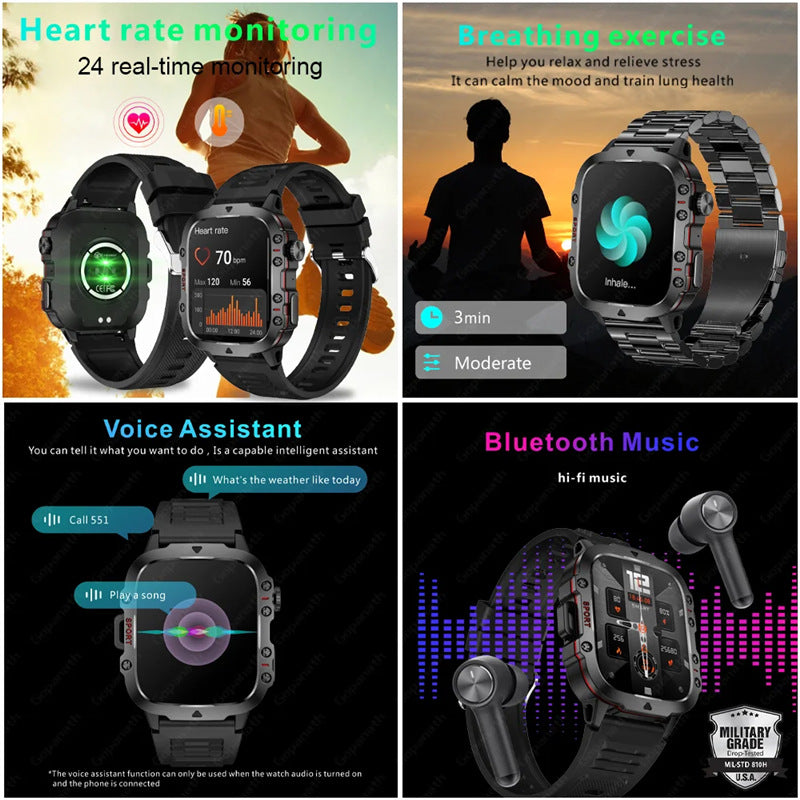 Multifunctional Smart Watch for Men & Women, Touchscreen Smartwatch Fitness Tracker With 100+ Sport Modes Pedometer & 1.96" Screen, Answer/Make Call Sports Digital Waterproof Smartwatch