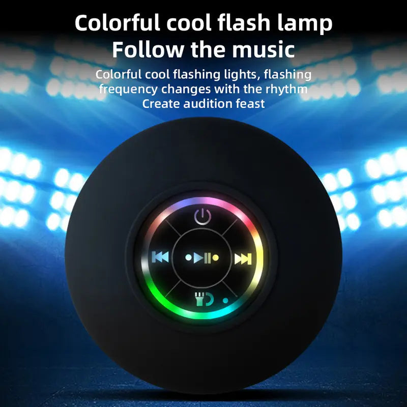 Mini Bluetooth Shower Speaker,Portable Bluetooth-compatible Speaker for Beach, Shower & HomeMini Portable Wireless Speaker.ortable Wireless Speaker with Suction Cup.Pairs Easily to Phones, Tablets, Computer.Gift for Men & Women.