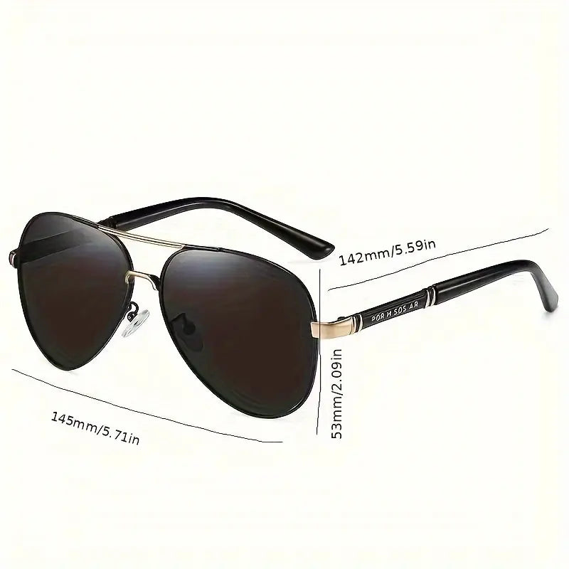 Unisex Full Rim Metal Polarized Aviator Sunglasses  - Durable Frames, Anti-Glare Polycarbonate Lenses, Full UV Protection for Driving/Outdoor Use, Men's Accessories for Adults,summervibes