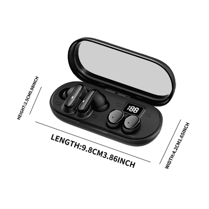 Mini Invisible Headphones, Bluetooth True Wireless In-Ear Earphones with Built-in Mic, Intelligent Touch, ENC Noise Canceling, IPX5 Waterproof – Perfect for Sport, Workout, Running, Gym. Available for Two Users (Two Pairs of Earbuds).