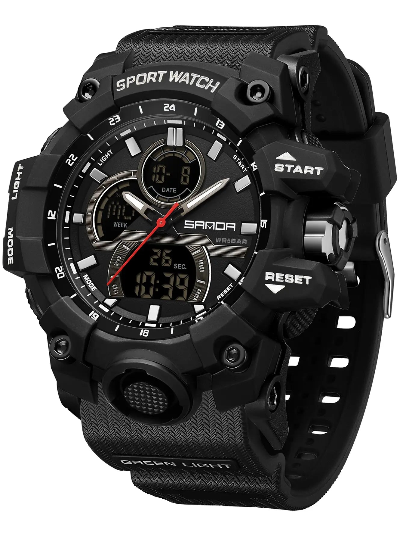 Men's Sports Digital Watch, Fashionable Digital Watch with Luminous Dial & Alarm Mode, Watch with Digital Display for Men, Sporty Waterproof Watch, Quartz Analog Wristwatch