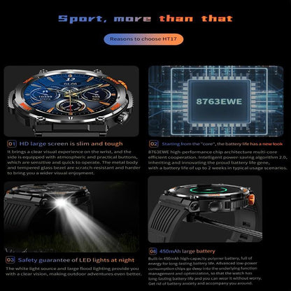 HD Screen Smartwatch, Multi-functional Outdoor Sports Fitness Tracker, Wireless Receiving & Calling Multi-sport Mode Pedometer, Waterproof Watch with LED Light for Android/iOS Men & Women #TOP PICKS
