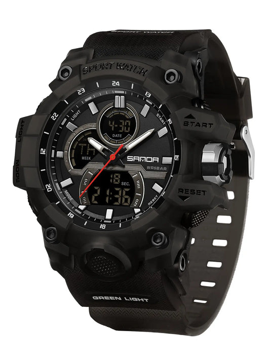 Men's Sports Digital Watch, Fashionable Digital Watch with Luminous Dial & Alarm Mode, Watch with Digital Display for Men, Sporty Waterproof Watch, Quartz Analog Wristwatch