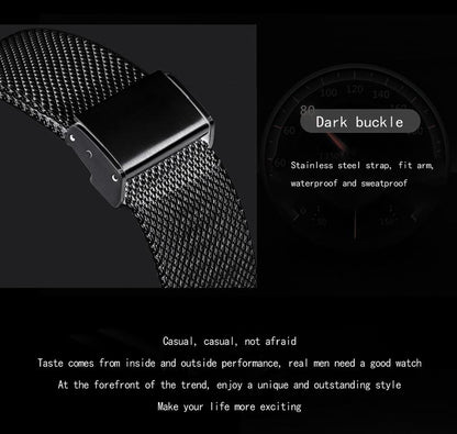 LIGE Sleek Minimalist Men's Watch – 40mm Ultra‑Thin Design, 30M Water Resistant